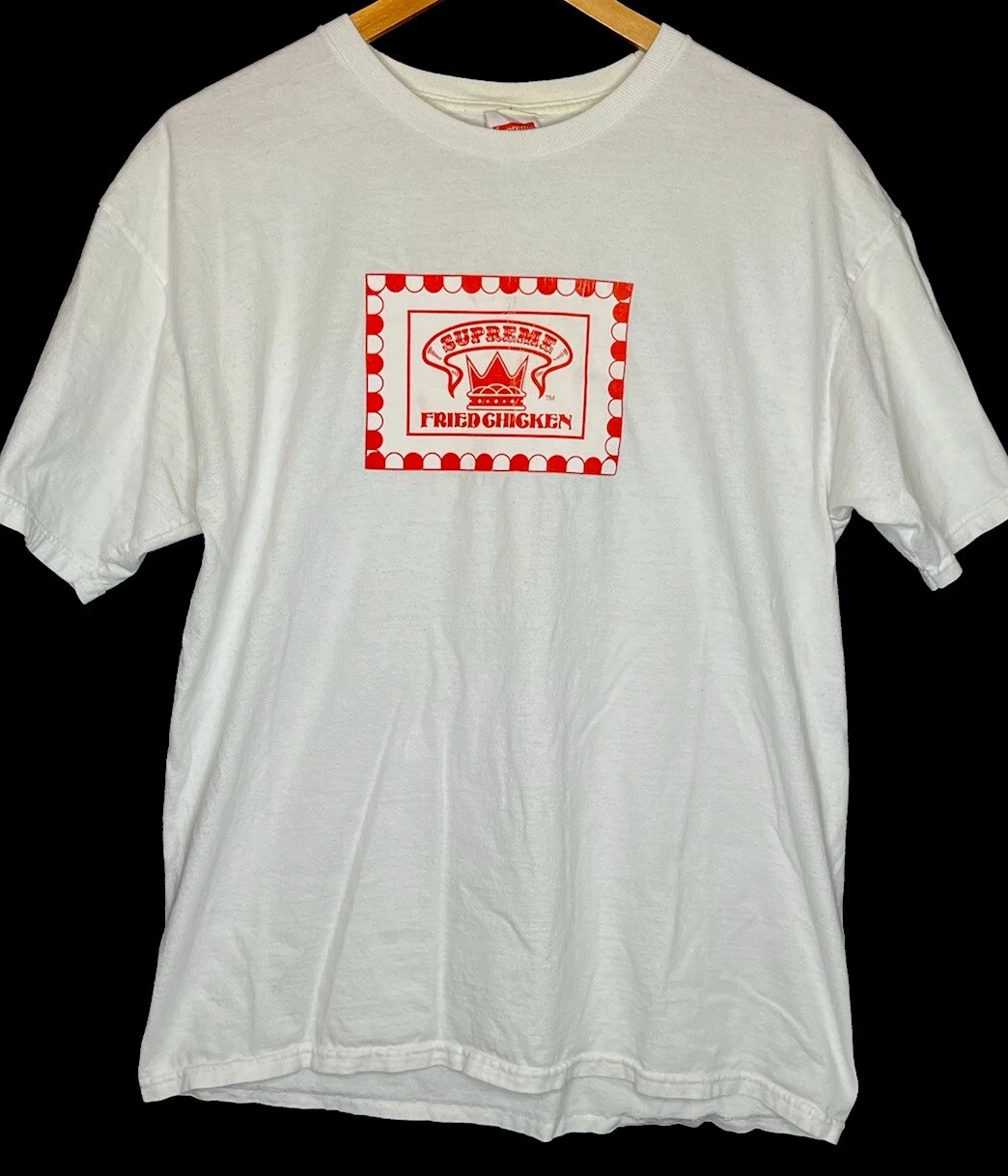 T shirt Supreme Fried Chicken Street Wear blanc hype fabriqué aux États Unis taille L