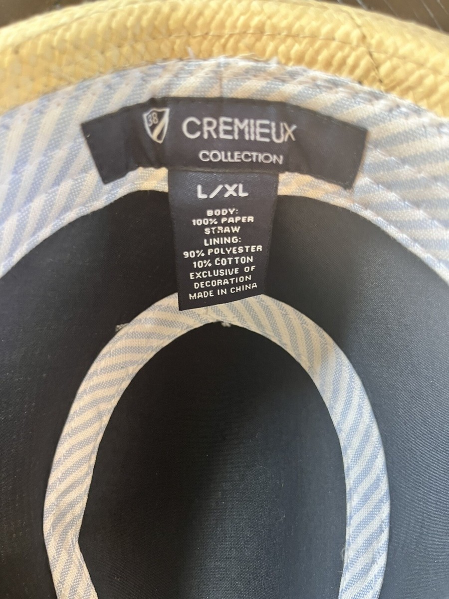 DANIEL CREMIEUX BOYS FEDORA PANAMA HAT WITH PLAID BAND Nice