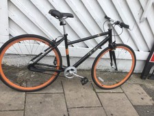 Pendleton Hybrid City Bike – Orange Rims – Lightweight Commuter Bicycle Medium