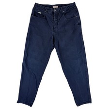 VTG Guess Jeans Georges Marciano Mens 40 36x33 Navy Blue 90s Tapered Made in USA