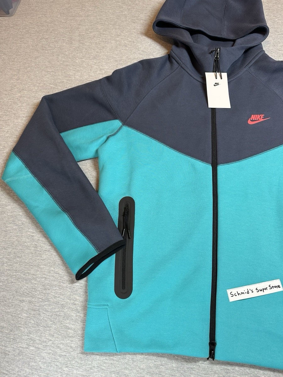 Nike Tech Fleece Full Zip Hoodie Dusty Cactus / Blue Men's Sz M