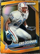 2025 Panini Prizm Black Cris Dishman Orange Prizm #/49 #66 Houston Oilers
