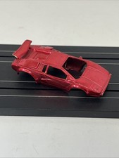 Tyco Lamborghini Countach Ultra Chrome Pink HO Slot Car Body Missing Glass