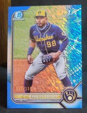 2022 Bowman Chrome Prospects Branlyn Jaraba #BCP-15 Blue Shimmer Refractor...