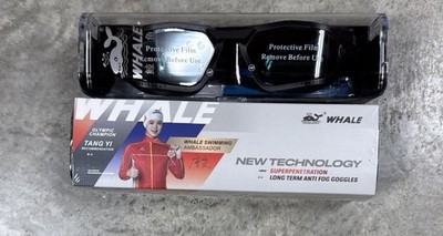 Whale A1 GE Black Nano Long-Lasting Anti-Fog UV Grey Lens Swim Goggles