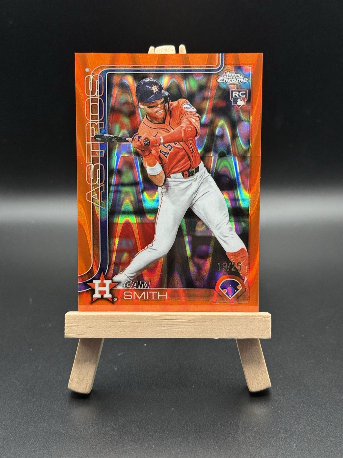 2025 Topps Chrome Update Orange RayWave Refractor #USC145 Cam Smith 19/25 Astros