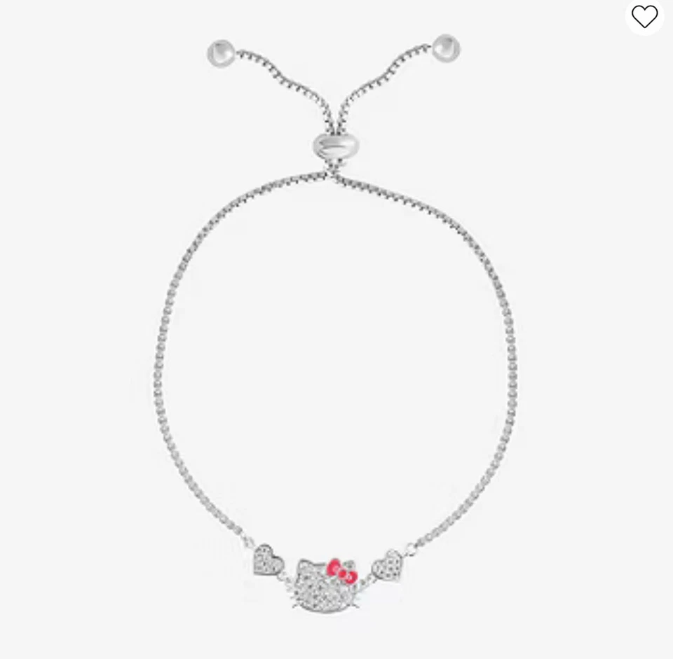 Pulsera plateada temática de Hello Kitty ideal para mujeres/niñas - nueva en caja Foto 3 de 4