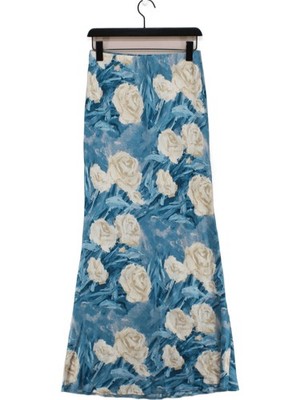 Emory Park Damen Maxi Rock M Multi Floral 100% Polyester Lang Maxi