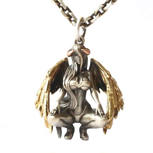 NUEVO Collar Colgante Ángel Diablo Acero Inoxidable Para Hombre Joyería Regalos de Moda - Imagen 2 de 7