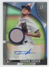 2021 Bowman Platinum Pieces Autograph Relics Tanner Houck Auto 79/99 #PPAR-TH