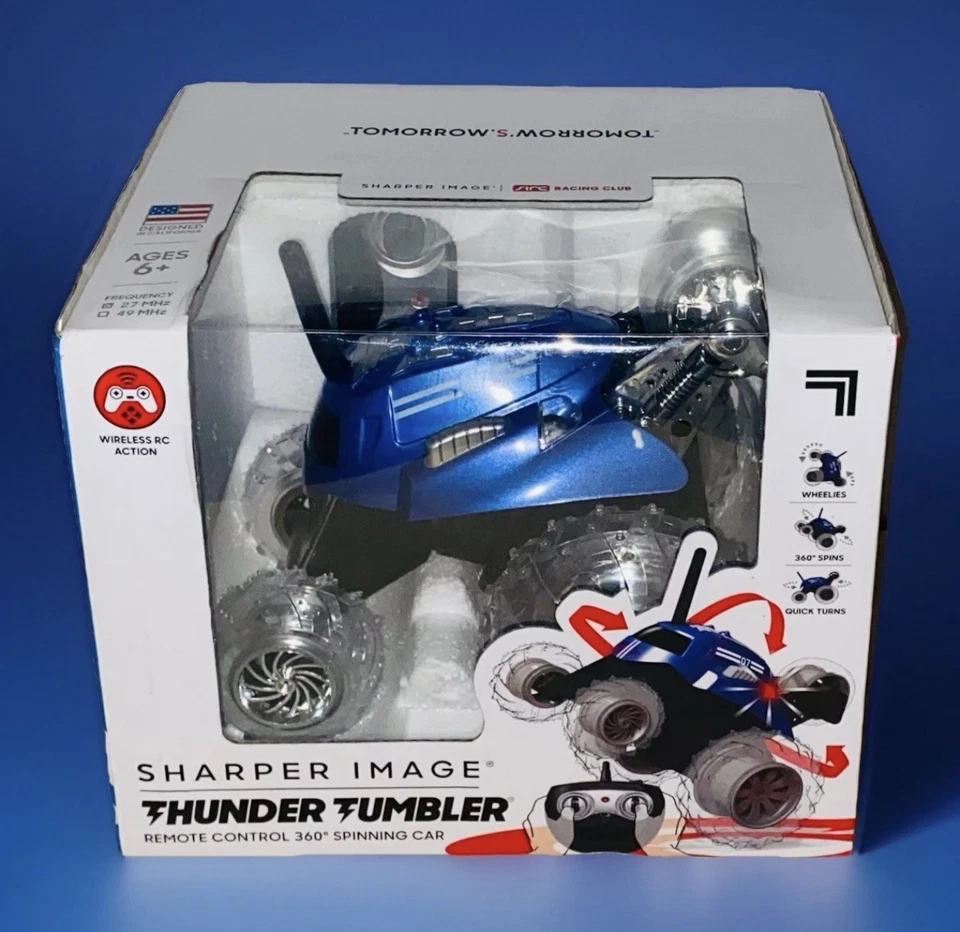 Sharper Image Blue Thunder Tumbler Remote Control 360 Degree Spinning Car NEW - Image 3 of 4