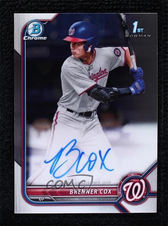 2022 Bowman Draft Chrome Draft Pick Auto Brenner Cox #CDA-BC Auto 08h7