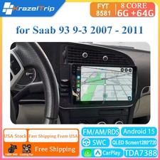 Android 15 Car Radio For Saab 93 9-3 2007 - 2011 Apple Carplay Stereo Gps Wifi
