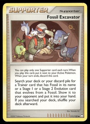 Fossil Excavator 111/123 Uncommon Mysterious Treasures Pokemon Moderately Played