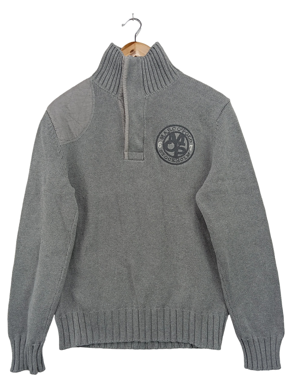 MARC O POLO Herren Pullover Grau Gr. 48/M Klassisch Streetwear