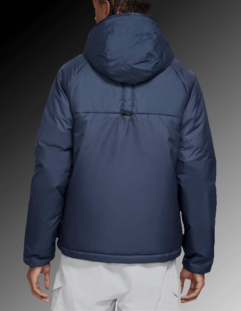 Nike Sportswear Therma-Fit Legacy Fleece Lined Hooded Jacket Navy Size Large image 2