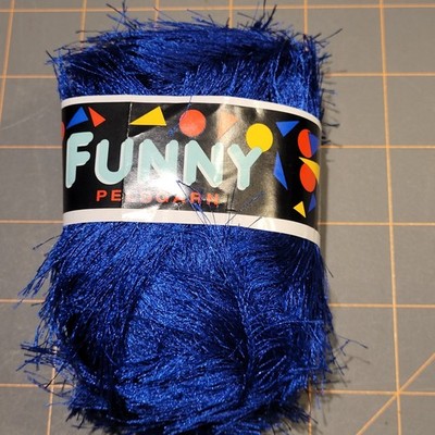 SANDNES GARN FUNNY PELSGARN EYELASH YARN #5836 ROYAL BLUE  COMBINE SHIPPING