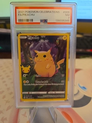 2021 POKEMON CELEBRATIONS #005 FULL ART/PIKACHU PSA 7
