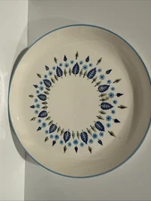 Vintage MCM Marcrest Swiss Alpine 8 1/2” Lunch Plate Blue Green Pretty! EUC