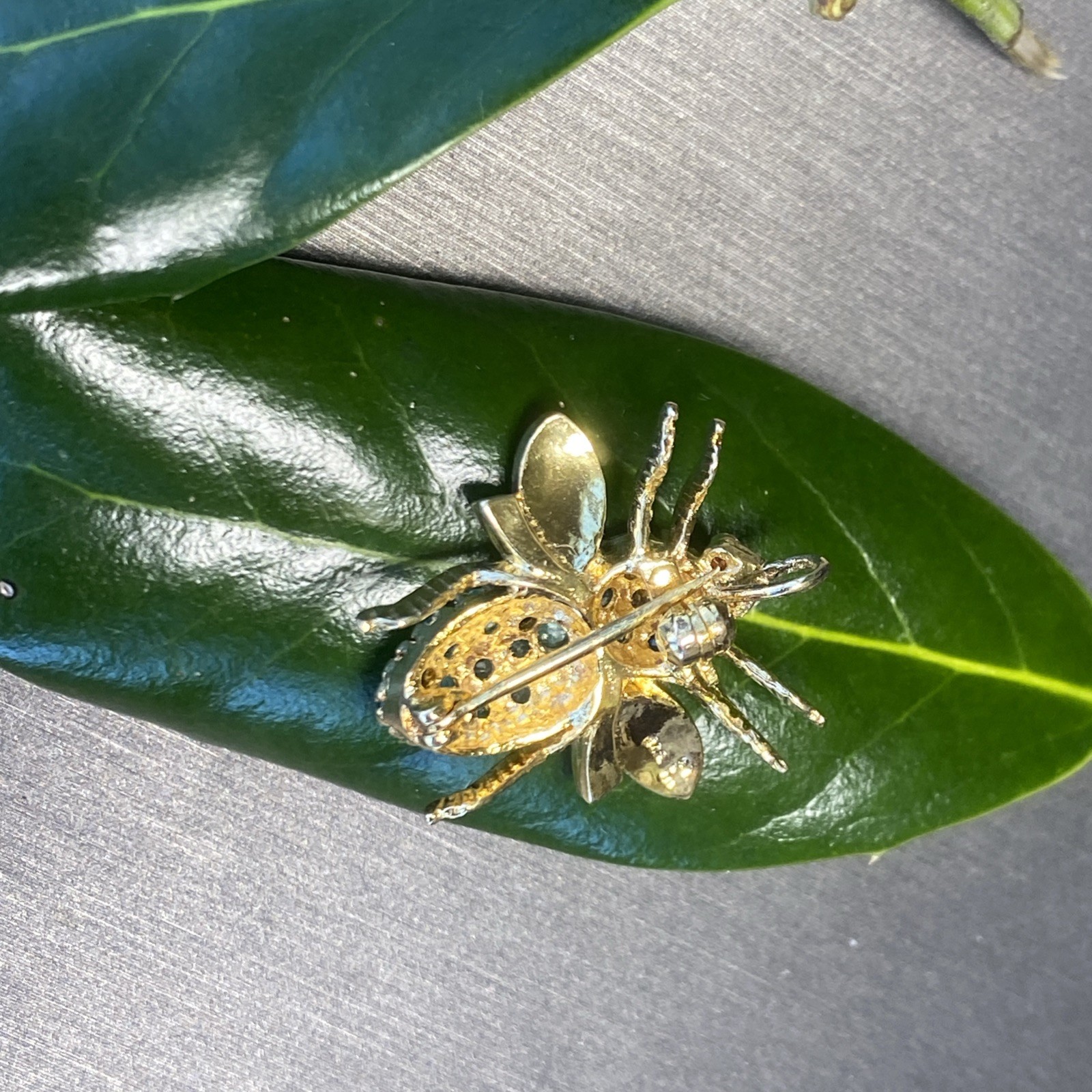 Victorian Diamond Emerald Ruby Antique Insect Fly… - image 18