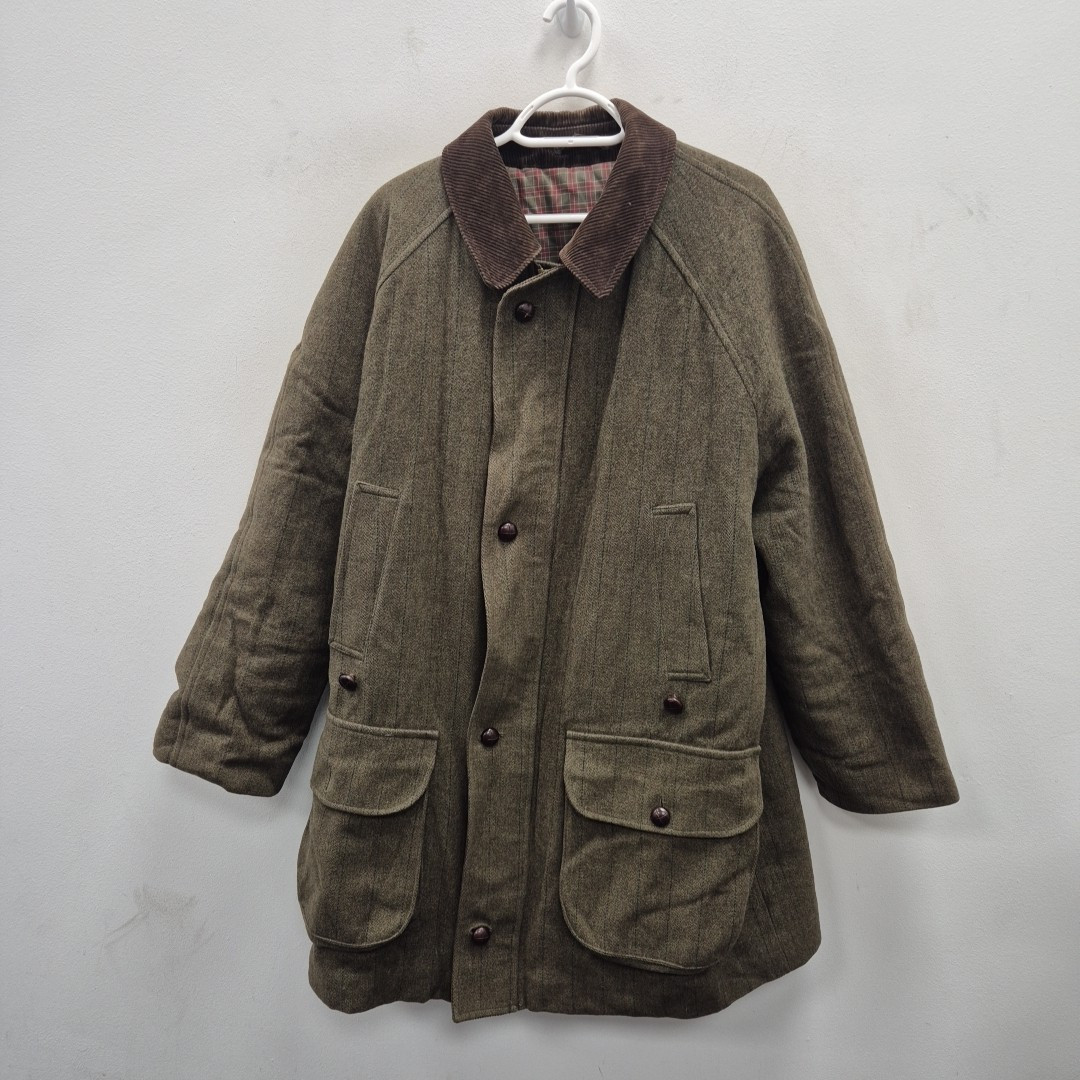 Barbour Vintage Derby Tweed Wool Country Green Winter Jacket