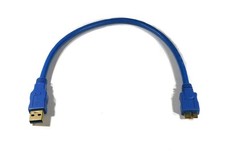 USB 3.0 SuperSpeed Micro-B Cable 1FT Blue