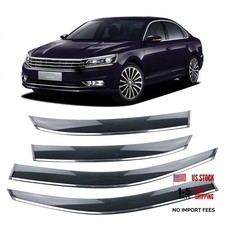 Rain Guards Suitable for 2011-2018 Passat,Window Visor,Dark Smoke