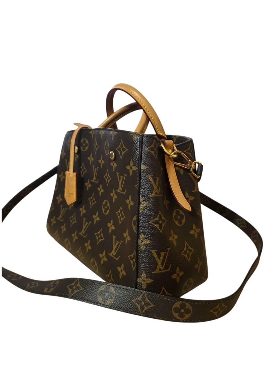 LOUIS VUITTON Montaigne Mini BB Monogram Canvas Leather Shoulder