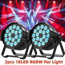 2PCS 18LED PAR Light RGBW Stage Lighting DMX512 DJ Disco Party Club Show Church