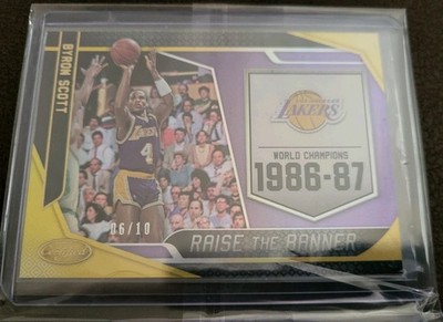 2019-20 Panini Certified Raise the Banner /10 Byron Scott #7 Lakers Gold Rare