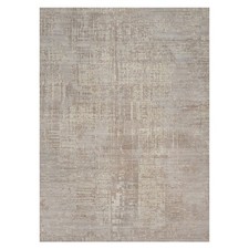 10'x14' Amphora Brown Modern Erased Design Hand Knotted Undyed Natural Wool Rug