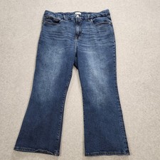 Good American Jeans Womens 22 Blue Denim Good Legs Crop Mini Bootcut Indigo