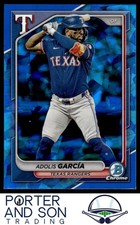 Adolis García 2024 Bowman Chrome Sapphire Edition #66 Texas Rangers Baseball