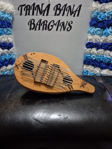 Antique African Thumb Piano Handcrafted Wood With 19 Keys Made Of Wood 