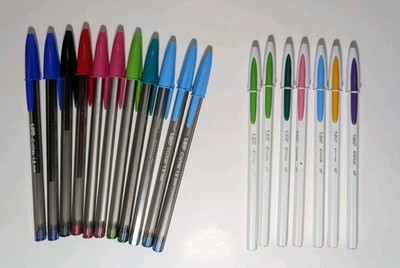 Lot of 18 Bic Cristal Up & Cristal 1.6mm Pens Multicolor 