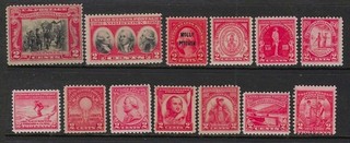 1¢ WONDER'S US 1920S & 30S VF MH SMALL LOT ALL SHOWN X469
