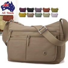 Large Capacity Crossbody Bag Solid Color Oxford Fabric Handbag Messenger Bag