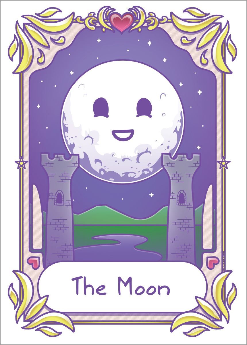 Deadly Tarot Kawaii - The Moon Mini Poster