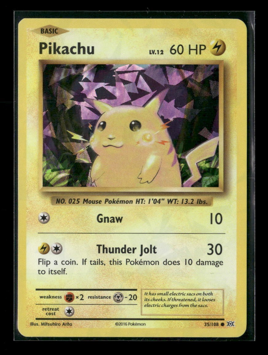 pokemon card 35 108 M Gallade EX - 35/108 - Ultra Rare Holo Roaring Skies - Weakness Fire 2 Resistance Grass XY Evolutions 35/108 Pikachu (Non-Holo)