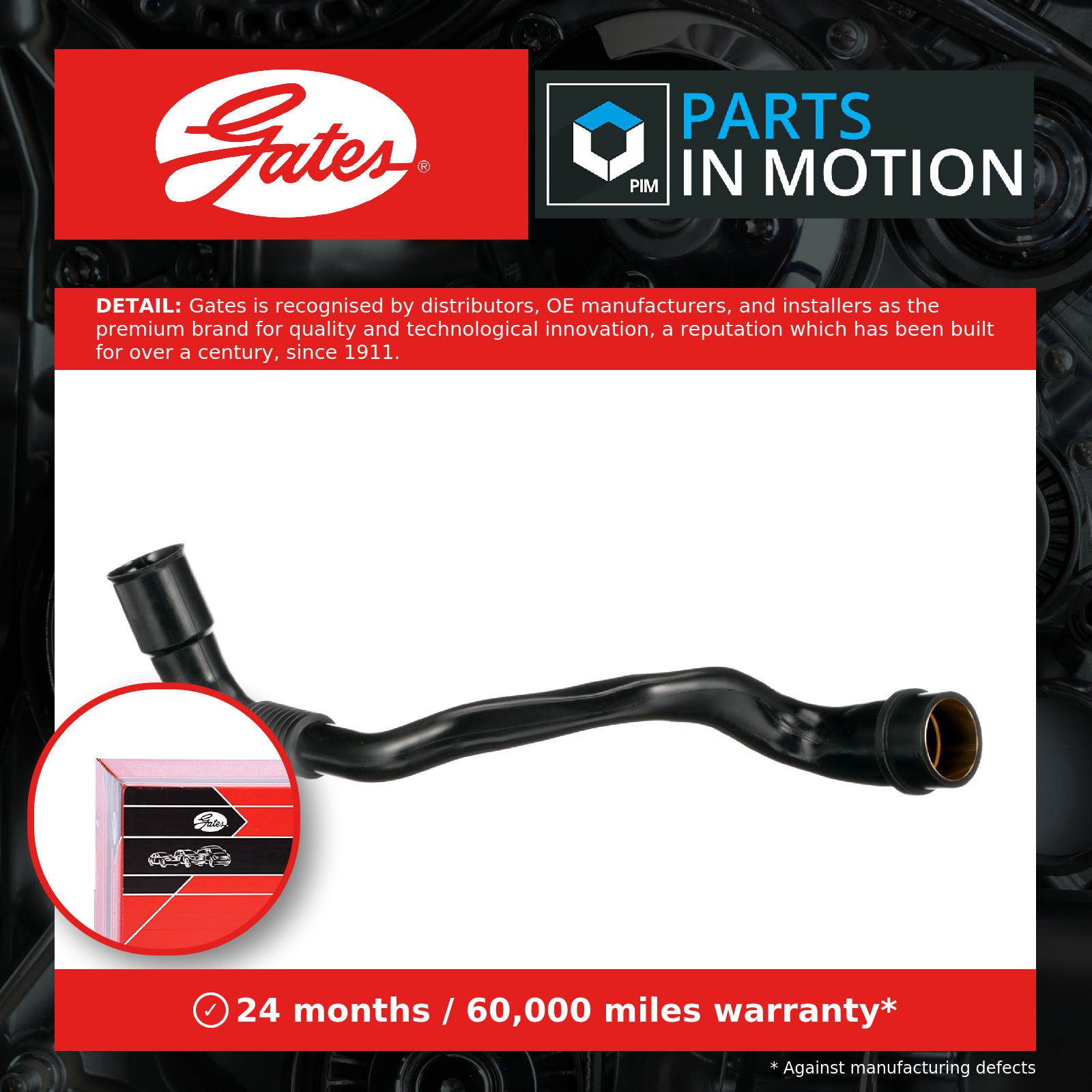Crankcase Ventilation Hose 435mm Pipe Length For Audi Seat Skoda VW GATES EMH484 - Image 15