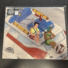The Real Ghostbusters Animation Cel w/ Hand Painted Background