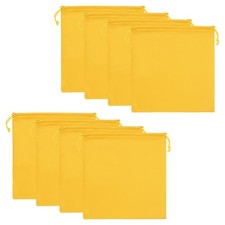 Ski Goggle Bag, 8 Pcs Soft Microfiber Drawstring Pouch, 15cmx15cm, Yellow