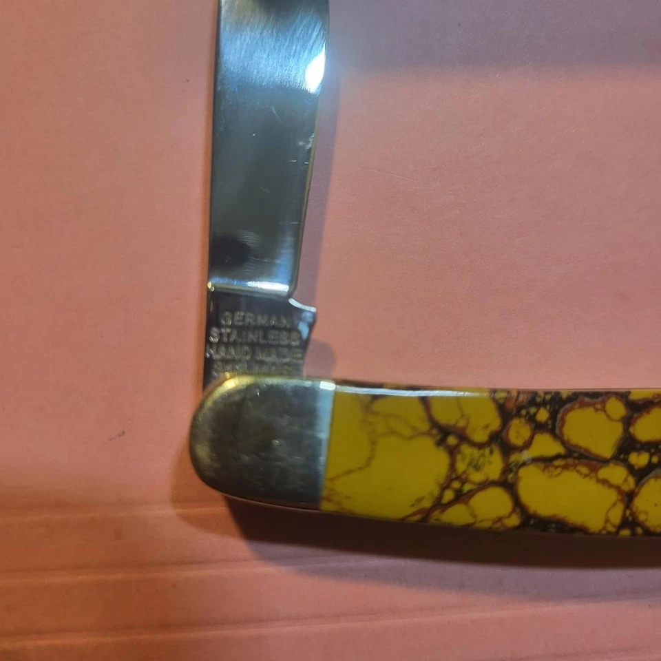 CUBIERTOS BERTRAM GALLINA Y GALLO SOLINGEN ALEMANIA AMARILLO DINOSAURIO PIEDRA STOCKMAN 313-MP Foto 3 de 4