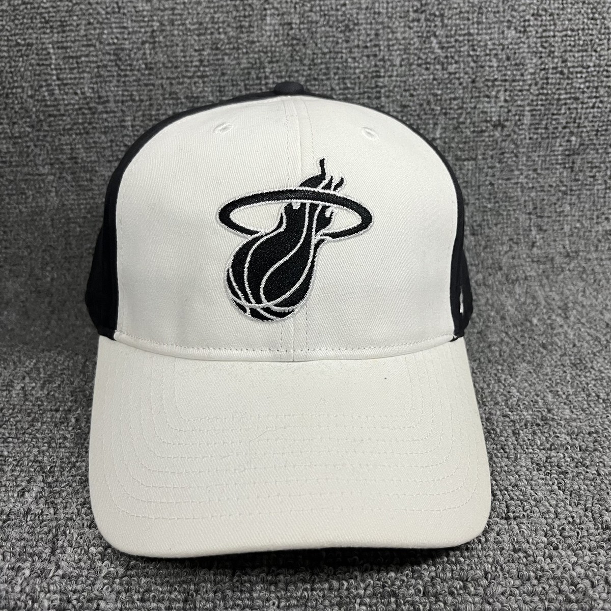 '47 Brand Miami Heat NBA Adjustable Baseball Cap Black White OSFA