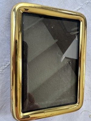 Vintage Small Rectangular Brass Picture Frame. 1960 s. With Rounded Corners.