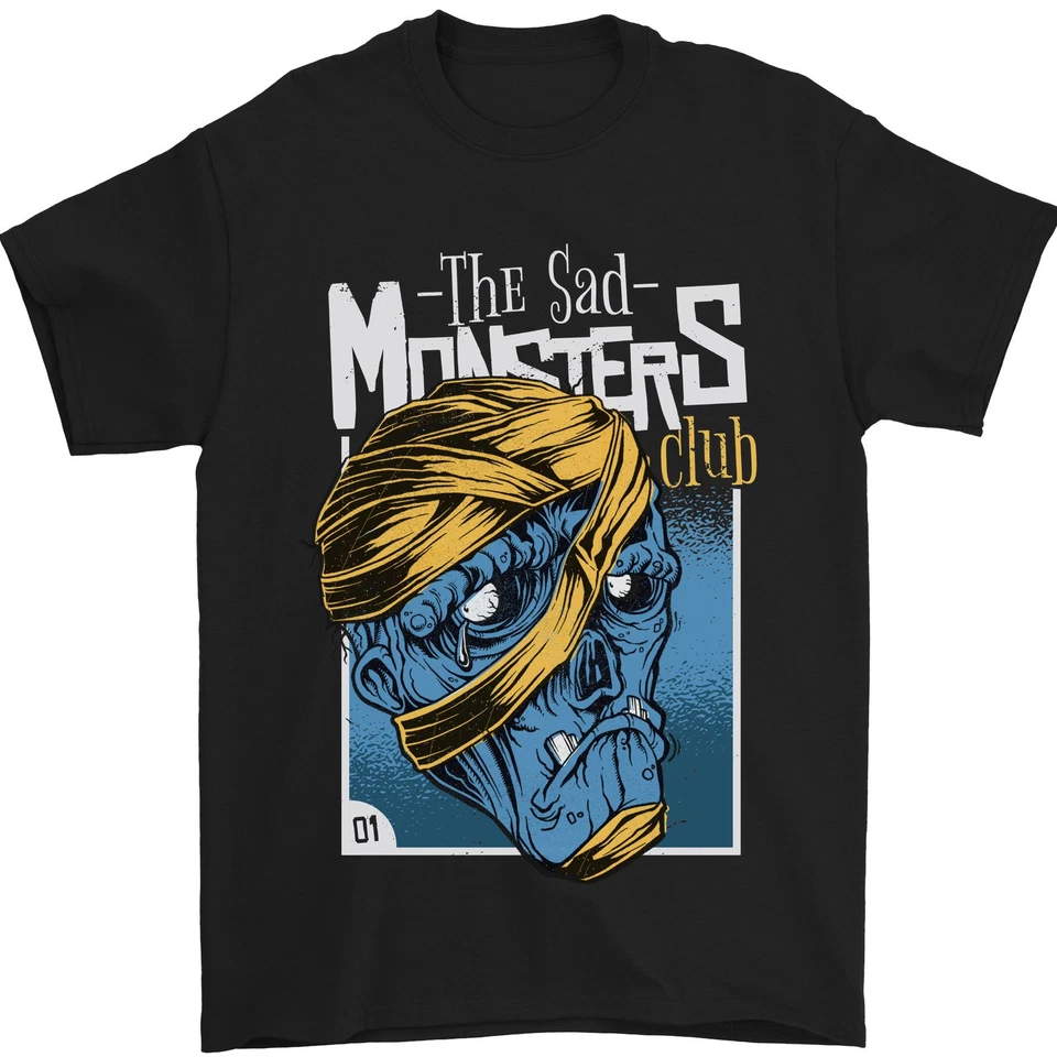 T-Shirt Halloween Zombie Du Sad Monster Club 100% Coton - Photo 1/1