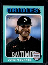 2024 Topps Heritage High Number Corbin Burnes Aqua Border #504 Orioles