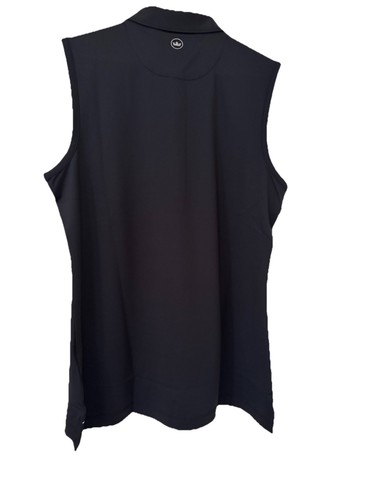 Peter Millar Women's Perfect Fit Performance Black Sleeveless Polo Top: M BNWT - Picture 5 of 8