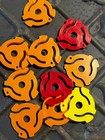 Vintage 45 RPM plastic adapters, with drilled hole to make a necklace or keyring — photo 5