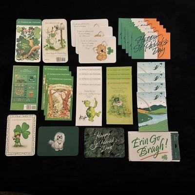 37 Vintage ST. PATRICK S DAY Postcards ERIN GO BRAGH Unposted HALLMARK LOT